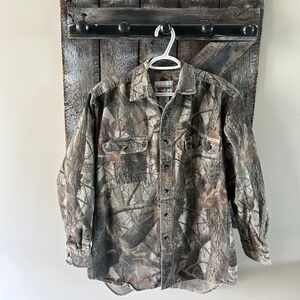 Men's Wrangler Camoflauge Button Down Shirt